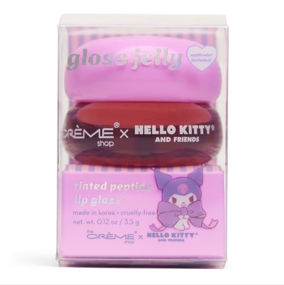 The Creme Shop × Hello Kitty Lip Gloss Jelly Tinted Peptide Apricot Sanrio NEW